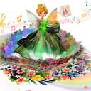 Ecloverlife Birthday Card, 3D Pop-Up Birthday Card for Girls, Musical Birthday Card with Colorful Lights, Fairy Birthday Card for Girls, Daughters, and Granddaughters