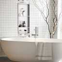 Qeke Stainless Steel Shower Niche 12" X 29", 3-Tiers Wall Niche, Brushed