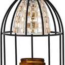Candle Warmer Lamp for Top-Down Candle Melting, Vintage Aromatherapy Wax Melting lamp,Night Lamp (Black)