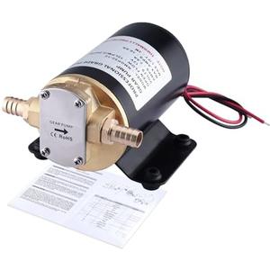NovelBee Self Priming Impeller Pump,3.2GPM Gear Oil Pump,Self Priming Oil Change Extractor Pump for Diesel Lubricants Machinery Fuel Scavenge Oil Transfer (12V)
