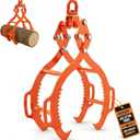 ovsor 32 Inch 4 Claw Log Tongs, Heavy Duty Timber Grapple Hook | 360 Rotating Claw, 2800 lb Capacity for Trucks, Tractors, Forklifts & ATVs