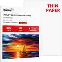 Koala Glossy Thin Inkjet Paper 8.5x11 Inches 100 Sheets Compatible with Inkjet Printer Use DYE INK 115gsm