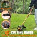 14-Inch String Trimmer Cordless,(2 x 21V 6.0Ah Batteries & Charger), Trimmer/Edger/Lawn Mower/Brush Cutter 4-in-1, Electric Weed Wacker with Auto Rope Spool Feed, 3 Cutting Methods