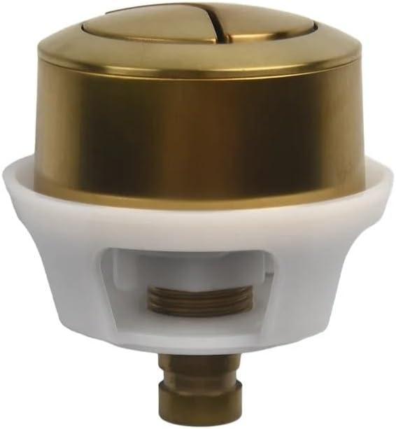 Dual Flush Toilet Push Button Round Shape Toilet Switch Gold Black for Concealed Cisterns Bathroom Toilet Accessories(Gold)
