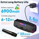 60W Hi-Fi Loud Sound Karaoke Machine - Portable Karaoke Speaker with 2 Wireless UHF Microphones 10s 5.3 Bluetooth Fast Pairing & 50ft Stable Connection - 6-12H Long Runtime for All Home Party & Events