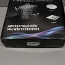 12'' Shower Head with Handheld, High Pressure Rainfall Shower Head Combo with 11'' Adjustable Extension Arm, 5 Setting Hand Held Shower Head with 60 Inch Shower Hose. Anti-Leak (Gold)