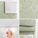 Sun Zero Seraphina Textured Total Blackout Cordless Roman Shade, 35" x 64", Sage Green