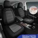 Skechers Memory Foam Car Seat Covers,Thick Cool Touch Fabric Seat Covers,Seat Cover Full Sets Airbag Compatible,Automotive Comfort Protection for Most Cars,Vans,Trucks,SUV,Grey