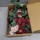 Ling's moment 2pcs Wedding Floral Swag Welcome Sign Artificial Flowers Backdrop Garland Dusty Rose & Mauve Ceremony Reception Wall Home Decorations Entryway Faux Outdoor Board Head Table Decor