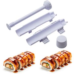 URED sushi bazooka sushi maker kit, Sushi Roller Mold Food Grade Plastic Rice Vegetable Meat homemade Diy Sushi Making Kit Machine tool kitchen Utensils sushi molds press gun