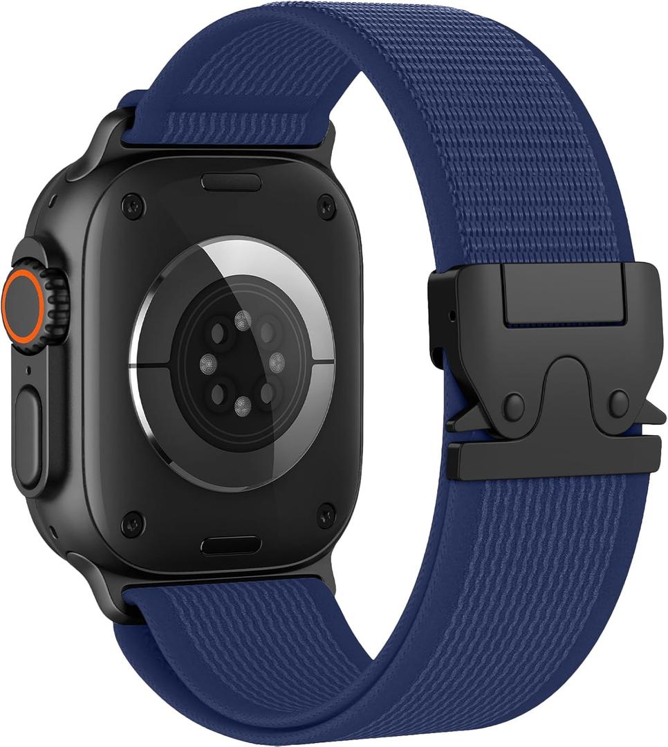 Trail Loop Band for Apple Watch Ultra 3/2/1 Bands 49mm 46mm 45mm 44mm 42mm 41mm 40mm 38mm Men Women, Adjustable Parachute Buckle Elastic Nylon Sport Strap for iWatch Series 11 10 9 8 SE 7 6 5 4 3