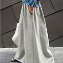 RoseSeek Women's Wide Leg Sweatpants High Elastic Waist Flowy Palazzo Pants Loose Baggy Pants Bottoms (Gray, S)