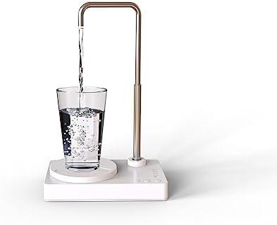 Desk Water Dispenser- Intelligent Desktop Water Bottle, Automatic Water Pump for Universal Bottle Water Dispenser USB Charging Jug Pump for Home, Office, Outdoor (White)