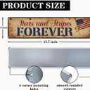 4th of July Metal Sign, Retro Tin Stars and Stripes Forever Wall Art, Patriotic Home Decor for Outdoor, Backyard & Farmhouse, Independence Day Metal Sign, Rustic Americana Decor, 15.7x3.9 Inches