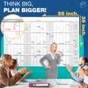 Big Calendar 2026 | 58"x38" | Giant Dry Erase Yearly Planner for Home Office | Full Year Wall Calendar | Large Annual Wall Planner