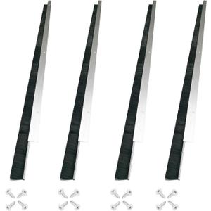 4 Sets x 39.37 Inches Net Brush Hair Width 1 1/2 Inches Door Brush Sweeps Seal Garage Roll Up Door Brush Barn Door Seal Brush Sweep (1.5in, 4)