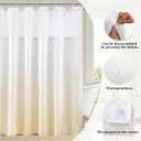 YI & ZE Waffle Weave Shower Curtain with Snap-in Fabric Liner Set, Hotel Style, Slub Textured Shower Curtain, 12 Metal Hooks Included, Waterproof Washable Heavyweight Fabric, Yellow, 72" W x 72" H