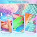 American Cocker Spaniel Diamond Art Painting Kits, Green Forest Dog DIY Round Full Drill Diamond Dots Paintings for Beginners Adults, 5D Paint Diamonds Pictures Gem Art Painting Kits 12x16 inch