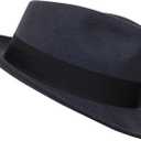 Premium Doyle - Teardrop Fedora Hat - 100% Wool Felt - Crushable for Travel - Water Resistant - Unisex (7 1/4-7 3/8, Dark Grey)