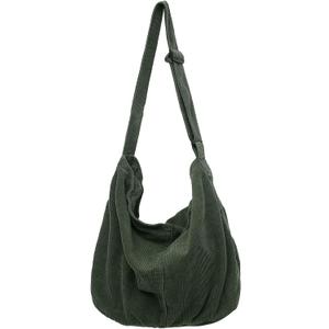 Makukke Corduroy Tote Bag - Women's Shoulder Handbag - Big Capacity Hobo - Casual Work Shopping