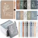 Kosiz 40 Sets Christian Gifts Bulk for Women Father's Day Religious A6 Spiral Notebook Bible Journaling Study Supplies Kit Scripture Notepad Ballpoint Pen for Church Sunday School (Neutral Colors)