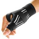 FREETOO Thumb Brace Support Right Hand or Left Hand for Arthritis Pain and Support, Thumb Spica Splint for Trigger Thumb, Thumb Stabilizer for Tendonitis, Sprain Fits Palm 7.5''-8.5'' S/M White