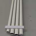 TONIAL Curtain Rod 32 to 58 Inch, Telescoping Splicing 3/4 Drapery Rods for Windows Decorative Single Rod with Small Cap End, Warm White