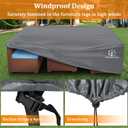 STARTWO Patio Furniture Covers Waterproof Outdoor Lawn Furniture Set Cover for 7-12 Piece Sectional Sofa, Conversation Set Garden Dining Tables Chairs,Grey