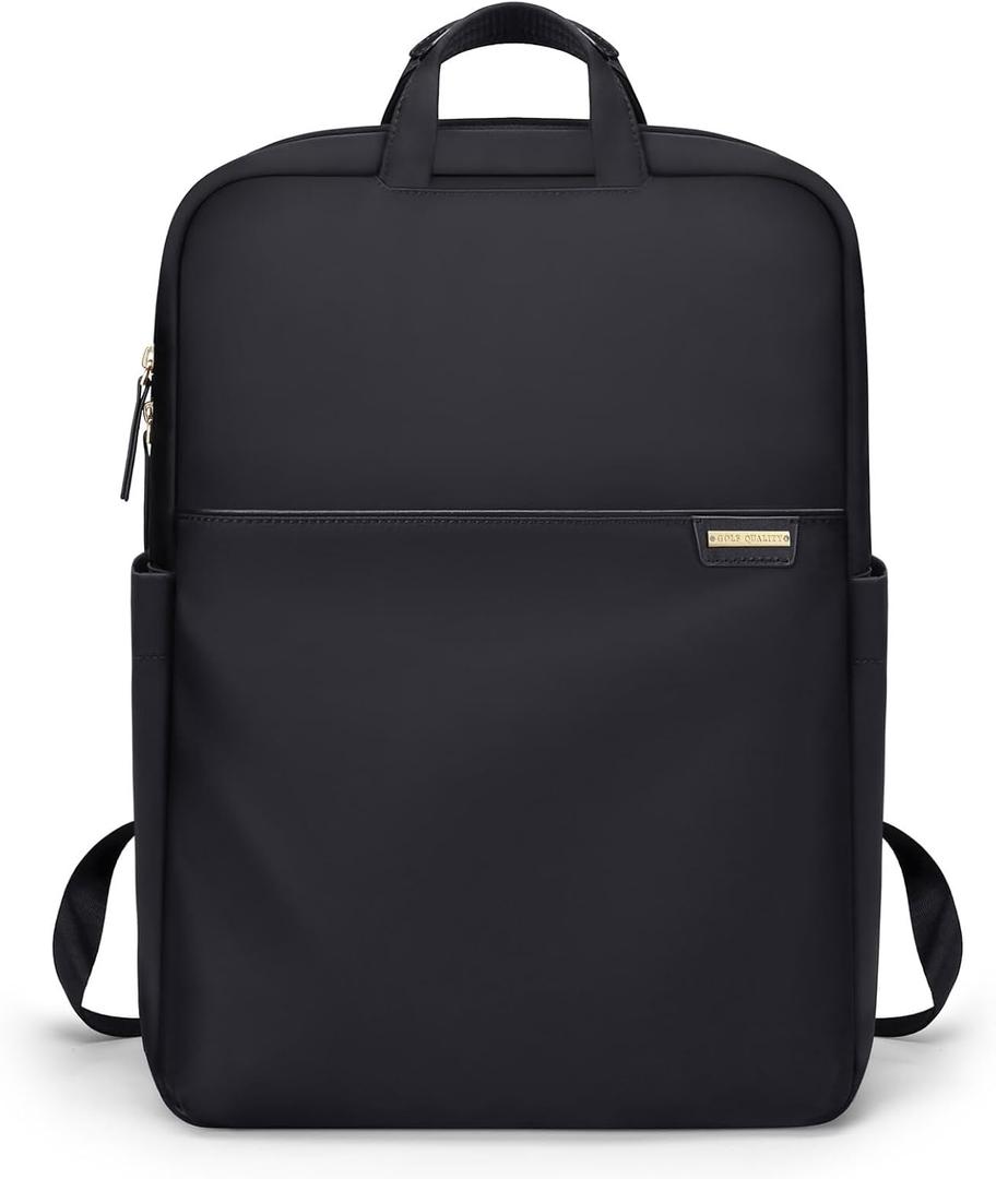 Slim Laptop Backpack for Women, Lightweight Business Backpack for Women Computer Bag Purse for Commuting, Fit 14Inch, Black