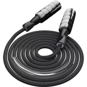FITMYFAVO Jump Rope Cotton Adjustable Skipping Weighted jumprope for Women，Adult and Children Athletic Fitness Exercise Jumping Rope (Black)
