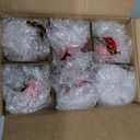 Threan 6 Pcs Large Vintage Mercury Glass Christmas Ornaments 3.15" Red Hanging Christmas Ball Ornaments Antique Embossed Ball Decorations for Christmas Tree Winter Holiday Decor Gifts