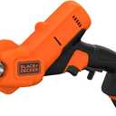 BLACK+DECKER 20V MAX* Cordless Pruner Electric Pruning Shears, Battery and Charger Included, 900 Cuts Per Charge, Electric Pruner, Tool Free Blade Change (BCPR320C1)