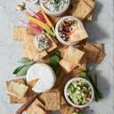 Rustic Bakery Handmade Sourdough Flatbread Cracker Bites - Olive Oil & Sel Gris - Sea Salt Charcuterie Crackers for Cheese Platters or Snacking - Made in California - Pack of 4, 6 Oz Bags (EXP 04/08/27)