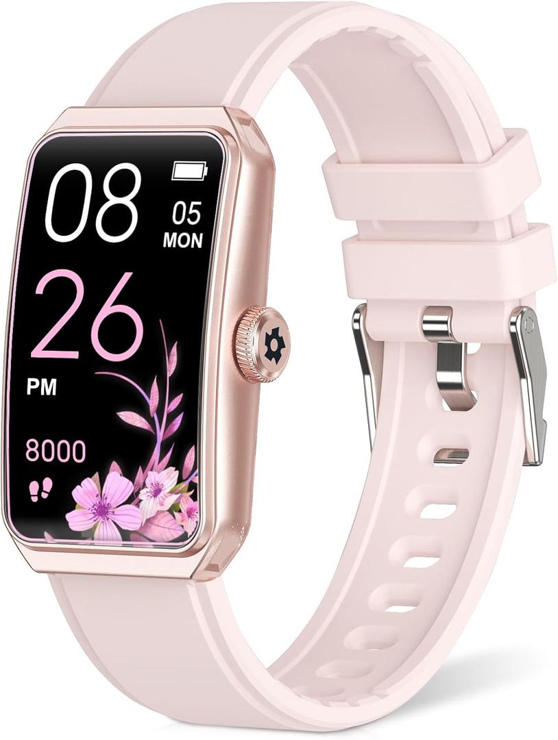 Fitness Tracker with 24/7 Heart Rate, Blood Oxygen, Sleep Tracker, Waterproof Fitness Watch, Activity Tracker with Step Tracker for Women Men (Pink)