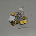 Cabinet Knobs Brushed Brass Square Knobs for Dresser Drawers Kitchen Hardware Cabinet Door Knobs 10 Pack