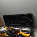 Drywall Sander, 880W 7.3-Amp Popcorn Ceiling Removal Tool with 1100-2100RPM 5 Variable Speed 12pcs Sanding Discs Electric Drywall Sander with Vacuum Dust Collector LED Light for Ceiling Sanding