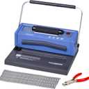 TIANSE Spiral Coil Binding Machine, Manual Book Maker Punch Binder with Electric Coil Inserter, Disengaging pins, Adjustable Side Margin, Comes with 100pcs 5/16'' Plastic Coil Binding Spines & Plier
