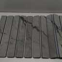 Large Stone Dish Drying Mat for Kitchen Counter,2 PCS Quick Dry Stone Dishes Mats,Foldable Water Absorbing Diatomaceous Earth Drying Pad for Countertop Bottles Utensils Cups(Dark Gray 24"16" & 8"x4")