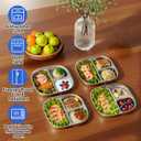 Set of 5 Stainless Steel Snack Containers with Silicone Lids,Stainless Steel Plates- Reusable Meal Prep Lunch Containers Non Toxic & 100% BPA Free5 Color lids-2