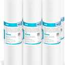 Membrane Solutions 20 Micron Sediment Water Filter Replacement Polypropylene Cartridge 10"x 2.5" for Whole House RO System, Compatible with Aqua-Pure AP110, GE FXUSC, WHKF-GD05, Culligan P5-6 Pack
