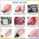 Biutee Nail Stamping Kit 15Pcs Nail Art Stamping Plate Set 8 Colors Nail Stamping Gel Polish, Nail Stamper and Scraper with Storage Bag, Nail Stamper Kit Flower Leaves Star Template Design