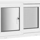 36" x 24" Vinyl Basement Sliding Window,Removable Flange,White