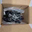 JUVITUS Black Straight Tip Glass Dropper Closure Top for Boston Round Bottles 24 Pack (2 oz / 60 ml (20-400 Neck Size))