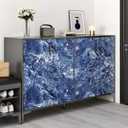 Blue Marble Peel and Stick Wallpaper Waterproof Sapphire Blue Marble Contact Paper for Countertops Self Adhesive Matte Countertop Covers Peel and Stick for Bathroom Cabinets Desk 17.7"x120"