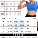 RUNNING GIRL Sports Bras for Women High Support,Seamless Ribbed Longline High Neck Sports Bra Racerback Padded Crop Top Yoga (M)