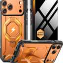TONGATE for iPhone 17 Pro Max Case with 360 Spin Magnetic Stand, [Compatible with MagSafe][Military-Grade Protection] with Privacy Screen Protector & Camera Control Cover for iPhone 17 ProMax,Orange