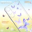 for Samsung Galaxy A26 Case Flowers [Buffertech 6.7ft Military-Grade Drop Protection] [Anti Peel Off Tech] Clear TPU Bumper 5G Phone Case Cover DesignDragonflies