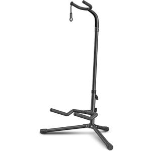 GLEAM Guitar Stand - Adjustable Fit Electric, Classical Guitars and Bass, Load Capacity 20LB, Accessories, Folding Type Black (CG-4)