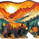 Wooden Puzzles for Adults - Forest Bears Wooden Jigsaw Puzzle - Unique Animal Shaped Wood Puzzles Adult - Christmas Birthday Gifts for Adults/Friends/Family - 205pcs 15.4 * 8.2in (Large)