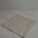 Ivory White Couch Pillow Covers: 2 Pack 20x20 Inch Original Striped Velvet Square Throw Pillow Cases for Farmhouse Home Decor